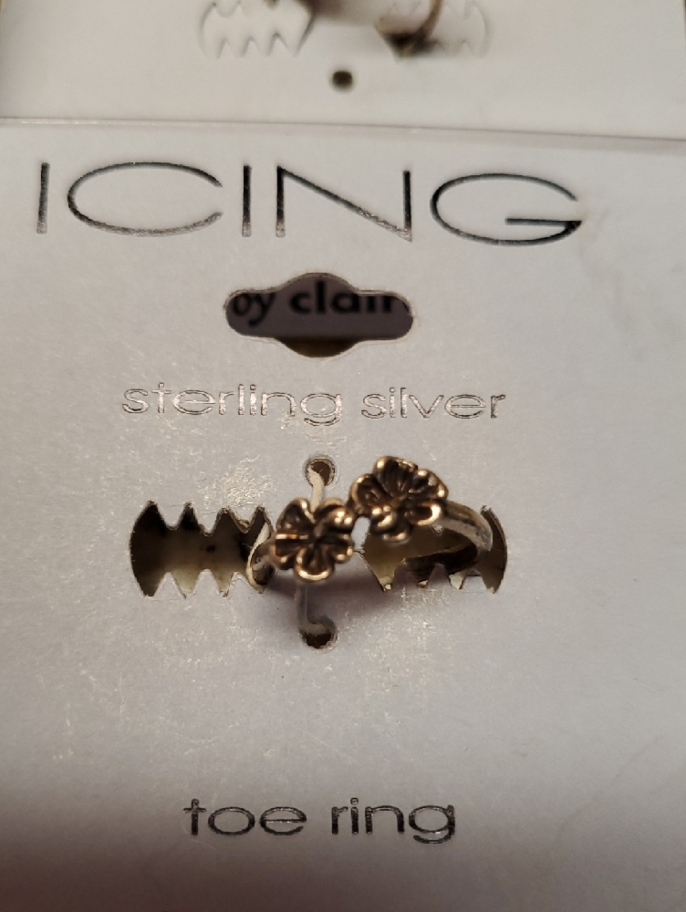 Lot of 4 Icing Sterling Silver Toe Ring Set - Picture 5 of 5